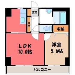 東武宇都宮駅 徒歩3分 3階の物件間取画像